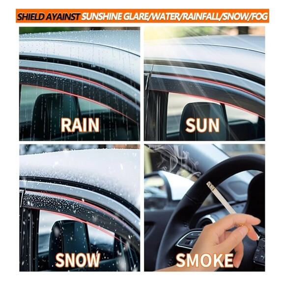 In-Channel Window Visors Rain Guards FIT FIT 2500HD/3500HD 2020-2025 Crew Cab - Picture 4 of 7